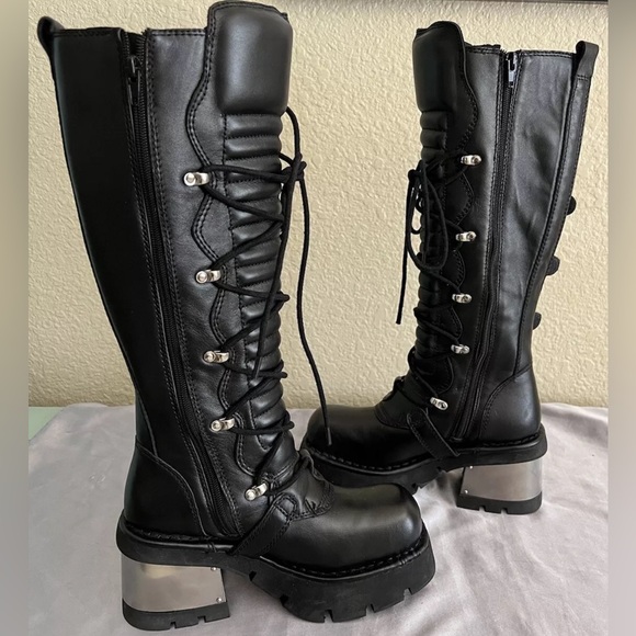 Jeffrey Campbell Gakactix B Platform Buckle Knee High Boots $400 - Picture 11 of 14